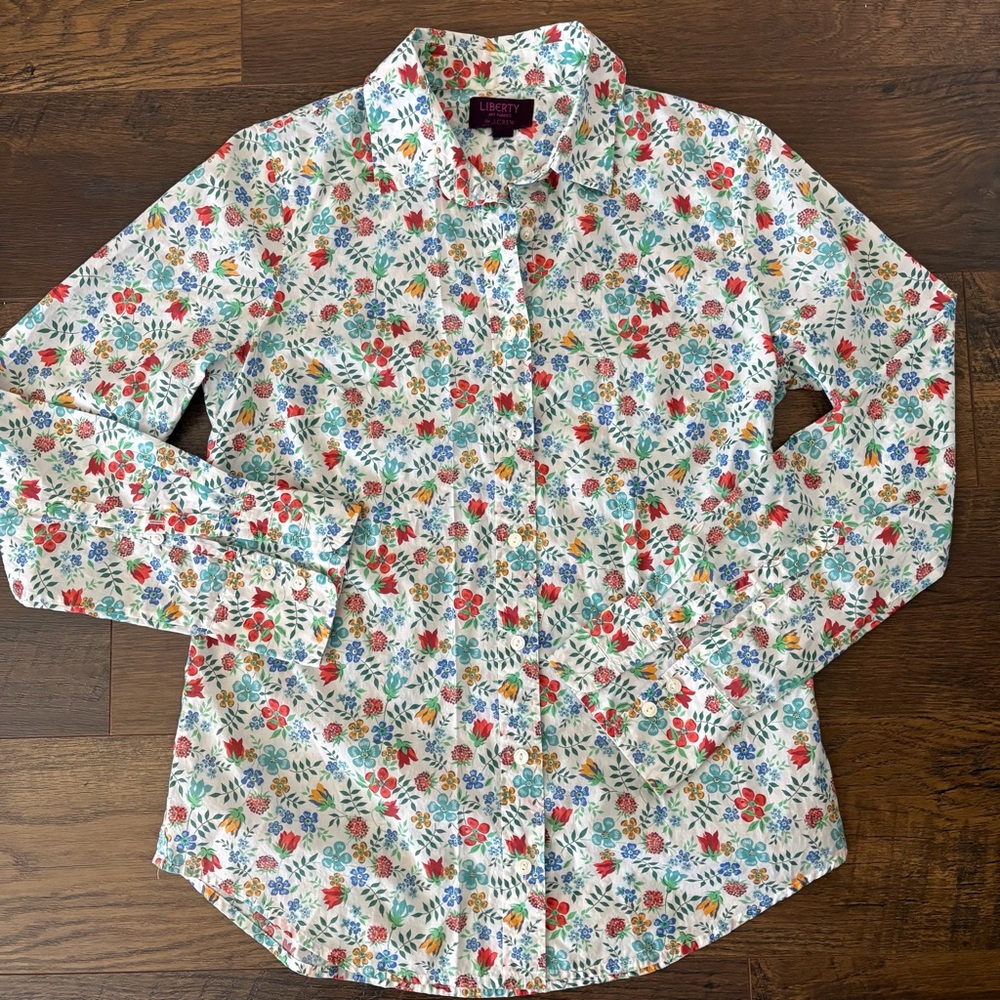 J.CREW Size 2 Liberty perfect shirt in Edenham floral Style G4375 - Picture 7 of 10